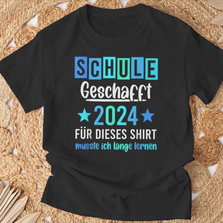 Schule 2024 Geschafft T-Shirt Geschenke für alte Männer