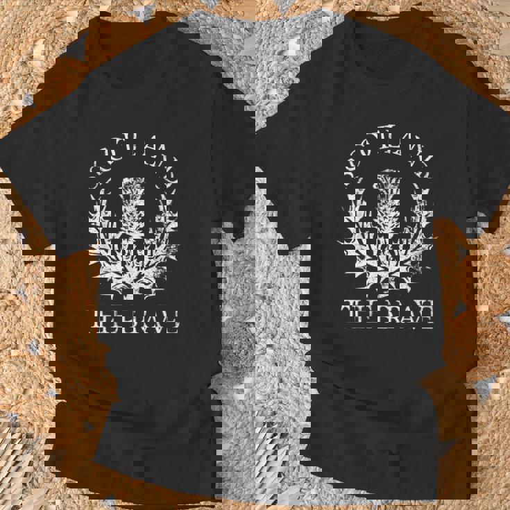 Scozia The Brave Distressed Effect Maglietta Regalos para ancianos