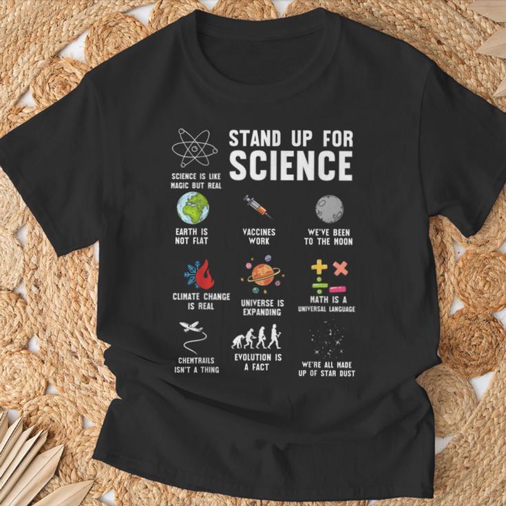 Setz Dich Für Wissenschaft Ein Wissenschaft Klimawandel T-Shirt Geschenke für alte Männer