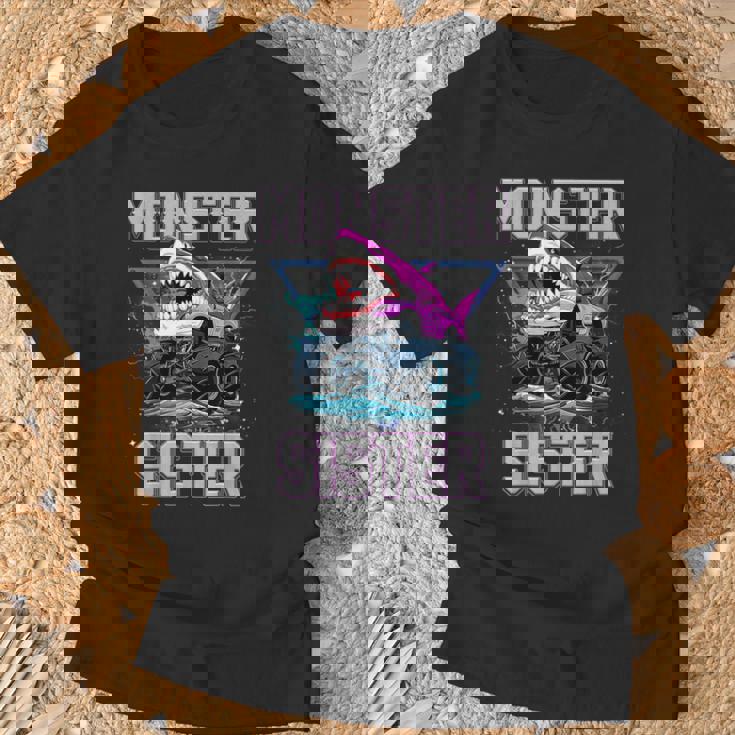 Shark Monster Truck Sister Monster Truck Are My Jam Truck T-Shirt Gifts for Old Men