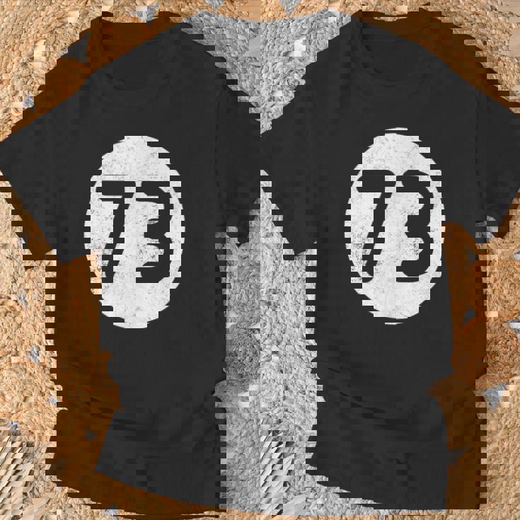 Sheldon Nerdy Numero 73 Outline Circle Regalo Maglietta Regalos para ancianos