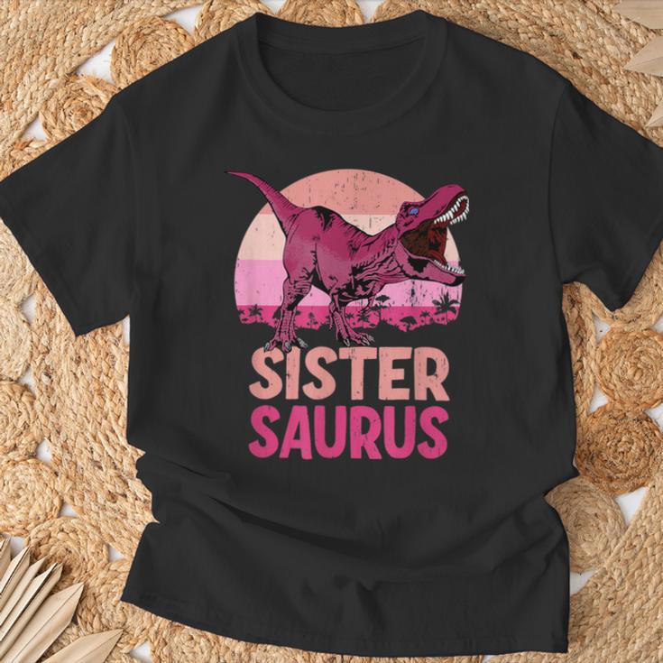 Sister Saurus Sister Saurus Dinosaur Family T-Shirt Geschenke für alte Männer