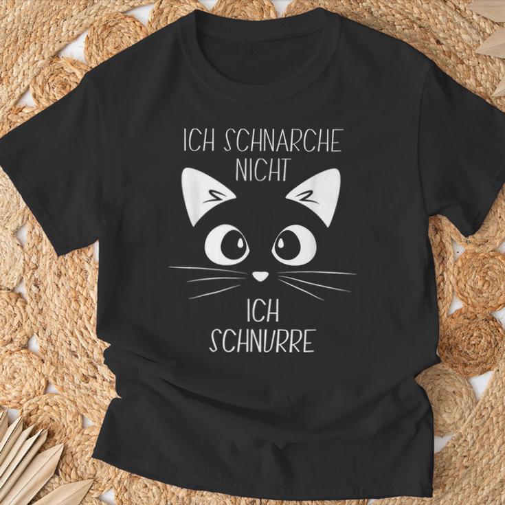 Sleep Ich Schnarche Nicht Ich Schnurre Cat T-Shirt Geschenke für alte Männer