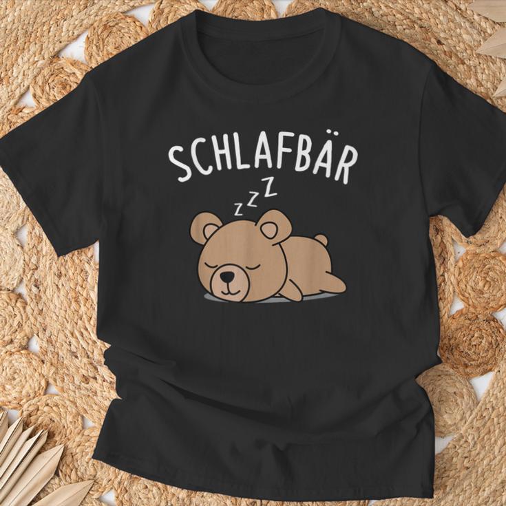 Sleeping Bear Cute Bear Sleep Pyjamas T-Shirt Geschenke für alte Männer