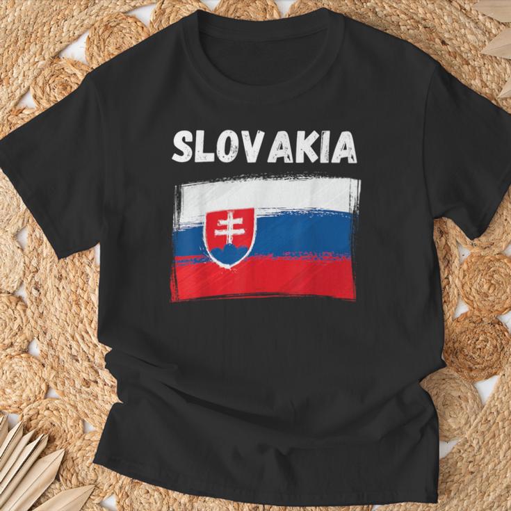 Slovakia Flag Holidayintage Grunge Slovak Flag T-Shirt Geschenke für alte Männer