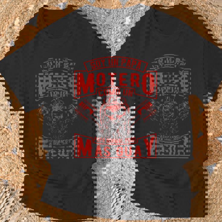 Soy Un Papá Motero Como Un Papá Normal Pero Más Camiseta unisex Regalos para ancianos