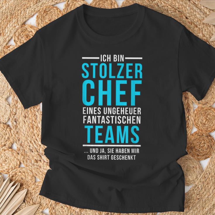 Stolzer Chef Eines Fantastische Teams Saying T-Shirt Geschenke für alte Männer