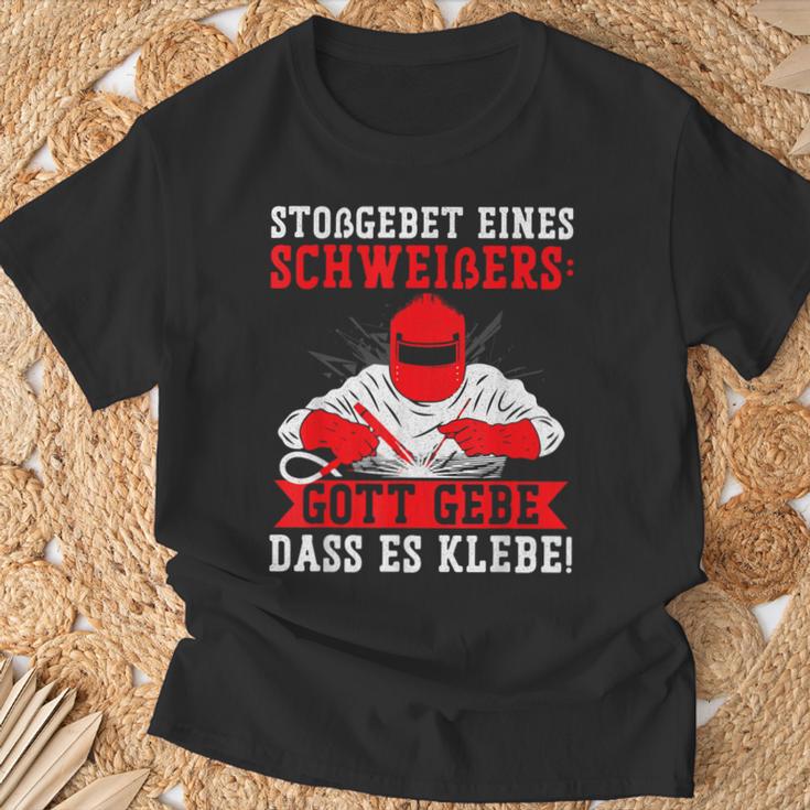 Stoßgebet Einer Welderer T-Shirt Geschenke für alte Männer