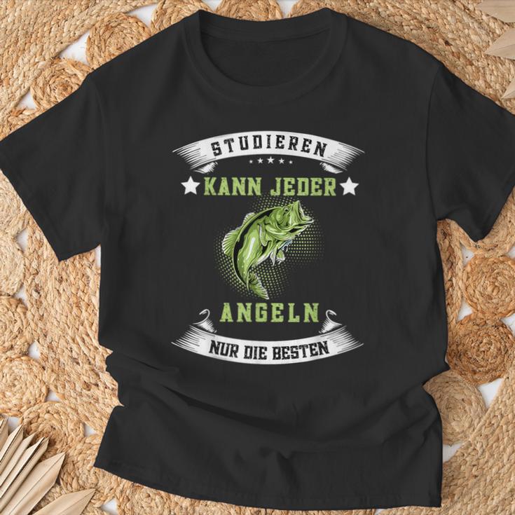 Studierenkann Jeder Angel Nur Die Besten Angler T-Shirt Geschenke für alte Männer