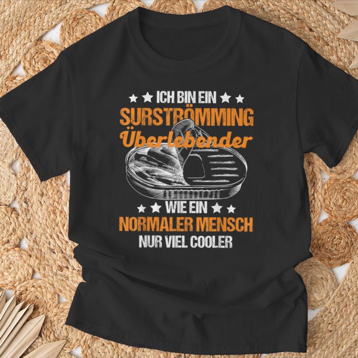 Surströmming Stinke Herring Surströmming Challenge Sweden T-Shirt Geschenke für alte Männer