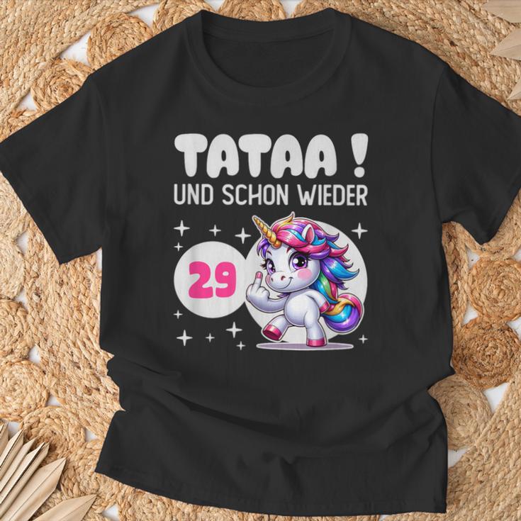 Tataa Und Schon Wieder 29 Einhorn Middle Finger T-Shirt Geschenke für alte Männer