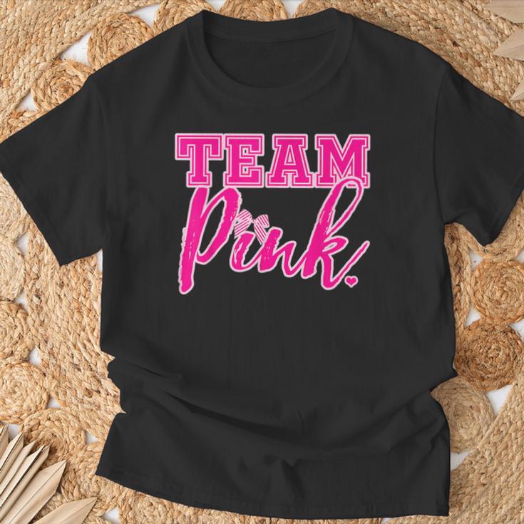 Team Pink Gender Reveal Team For Girls T-Shirt Geschenke für alte Männer