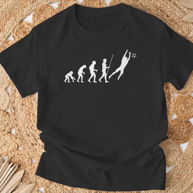 Torwart Evolution Fußball Fußballtorhüter T-Shirt Geschenke für alte Männer