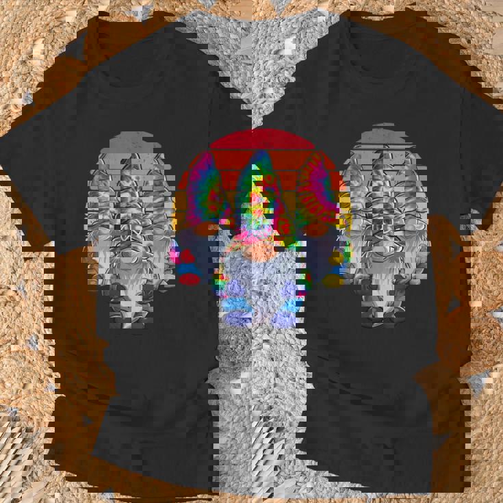 Trois Nains Hippies Nains De Paix Drôles Et Rétro Cravate T-Shirt Cadeaux pour les vieillards