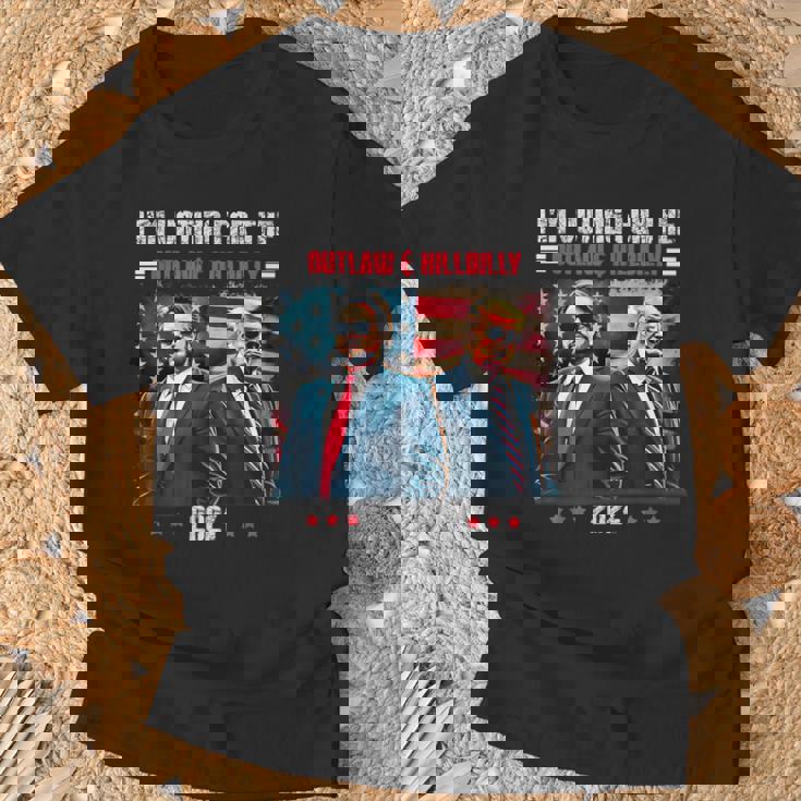 Trump I'm Voting For The Outlaw And Hillbilly Trump Vance T-Shirt Gifts for Old Men