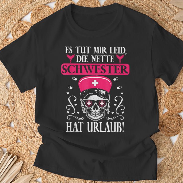 Tut Mir Leid Die Nette Schwester Hat Holiday Nurse S T-Shirt Geschenke für alte Männer