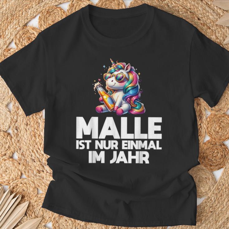 Unicorn Party Fun Malle Ist Nur Einmal Im Jahr T-Shirt Geschenke für alte Männer