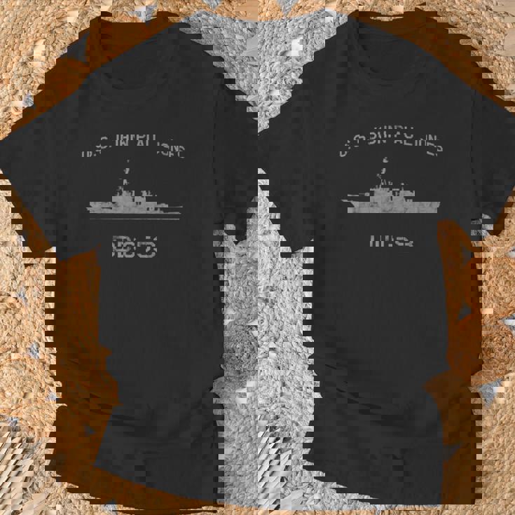 Uss John Paul Jones Ddg-53 Destroyer Ship Waterline Maglietta Regalos para ancianos