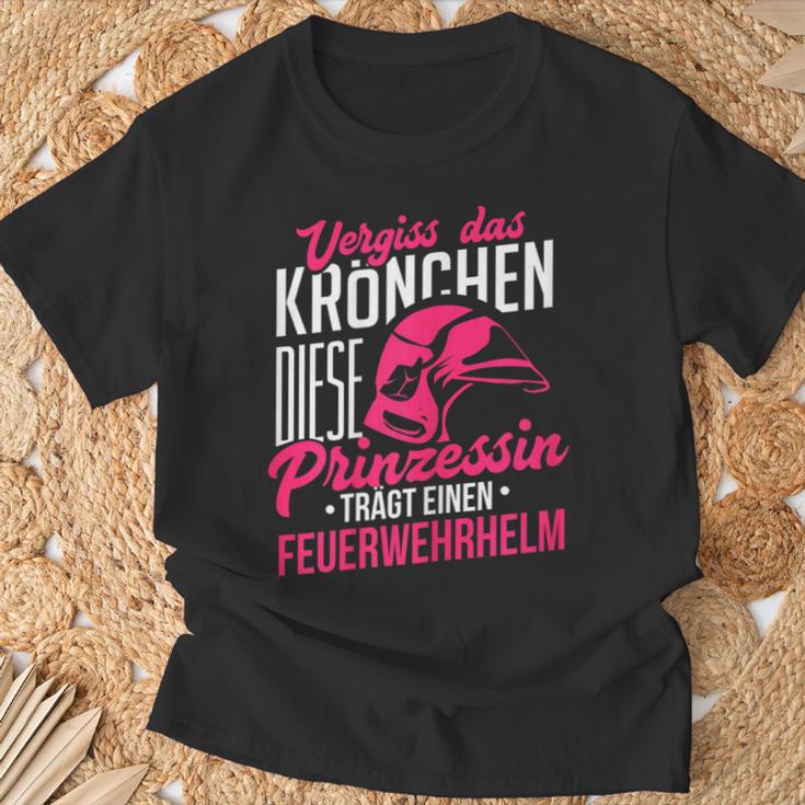 Vergiss Krönchen Princess Fireman Helmet T-Shirt Geschenke für alte Männer