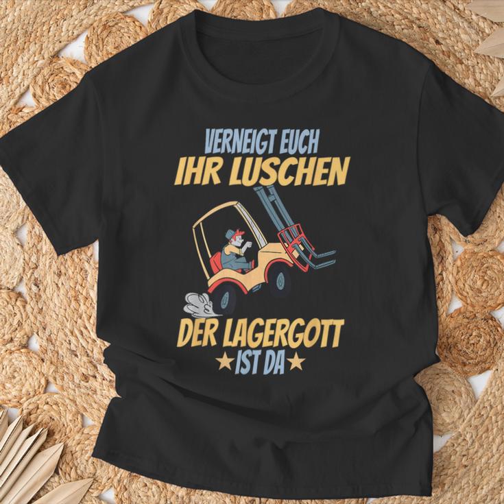 Verneigt Euch Ihr Luschen Der Lagergott Ist Da Flagler S T-Shirt Geschenke für alte Männer