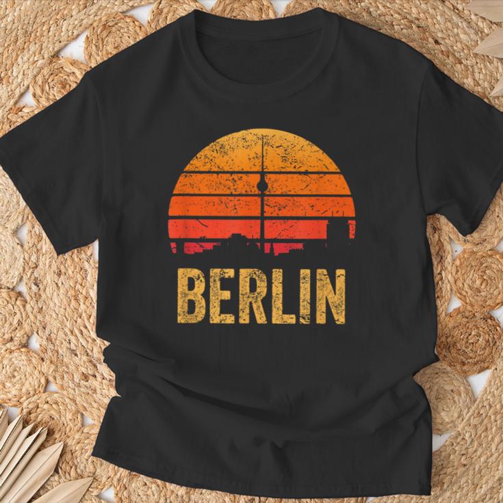 Vintage 80S Retro Berlin Silhouette Skyline Souvenir T-Shirt Geschenke für alte Männer