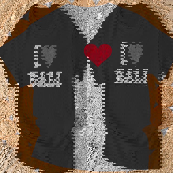 Vintage I Love Bali Regalo Alla Moda Con Collo A Maglietta Regalos para ancianos