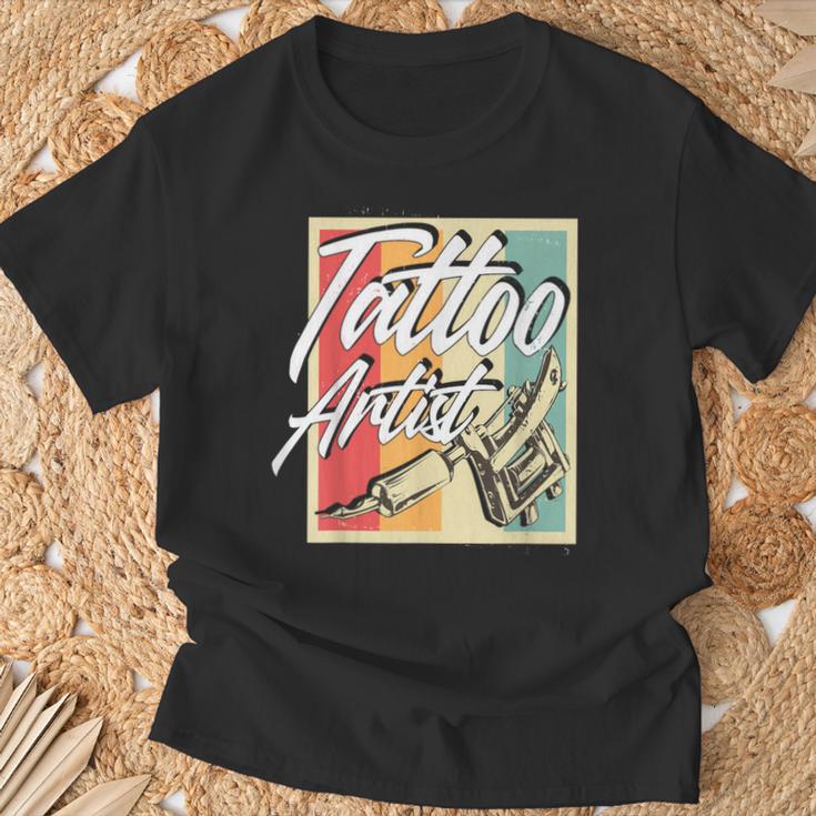 Vintage Retro Tattoo Artist Tattoo Artist Tattoo T-Shirt Geschenke für alte Männer