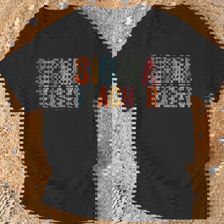 Vintage Sigma Teacher Meme Lovers Sigma T-Shirt Gifts for Old Men