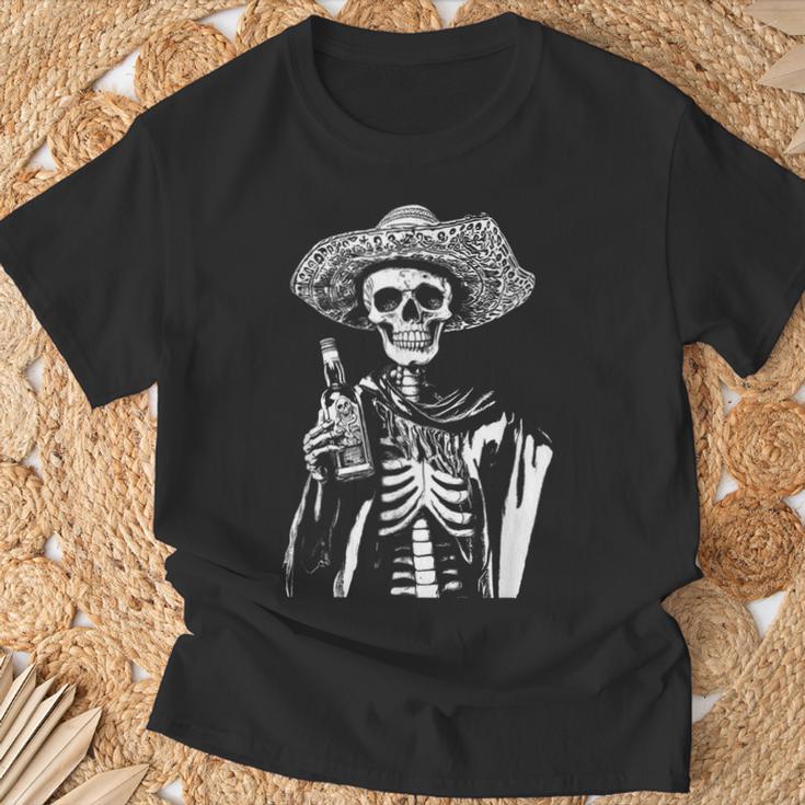 Vintage Skeleton Tequila Mexico Dia De Los Muertos T-Shirt Geschenke für alte Männer