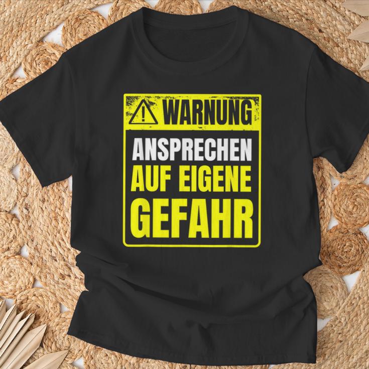 Warnung Schlechter Laune Ansprechen Auf Eigene Gefahrahr S T-Shirt Geschenke für alte Männer