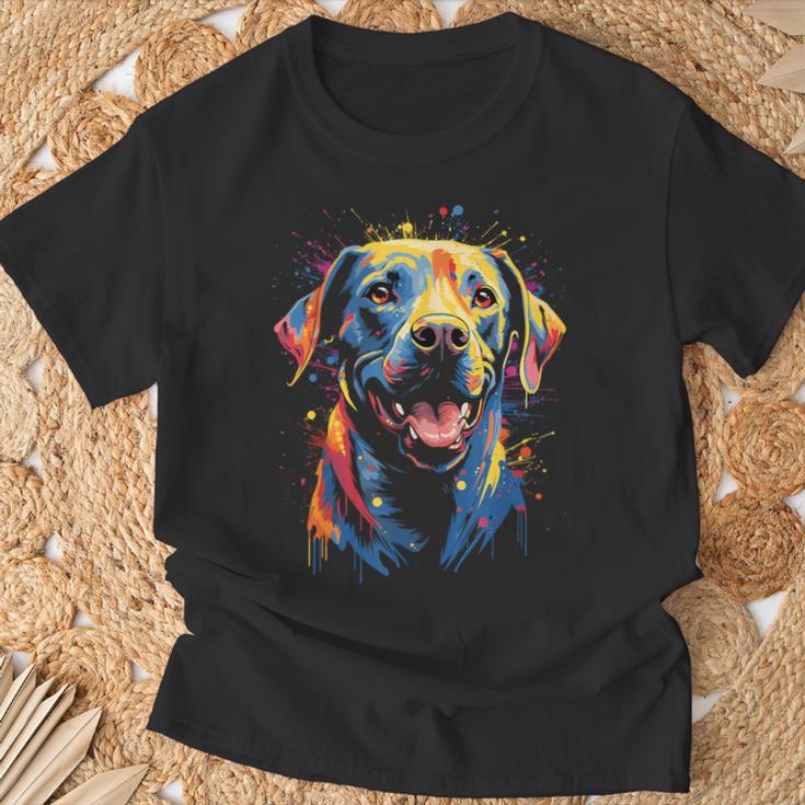 Watercolour Colourful Labrador Labbi T-Shirt Geschenke für alte Männer