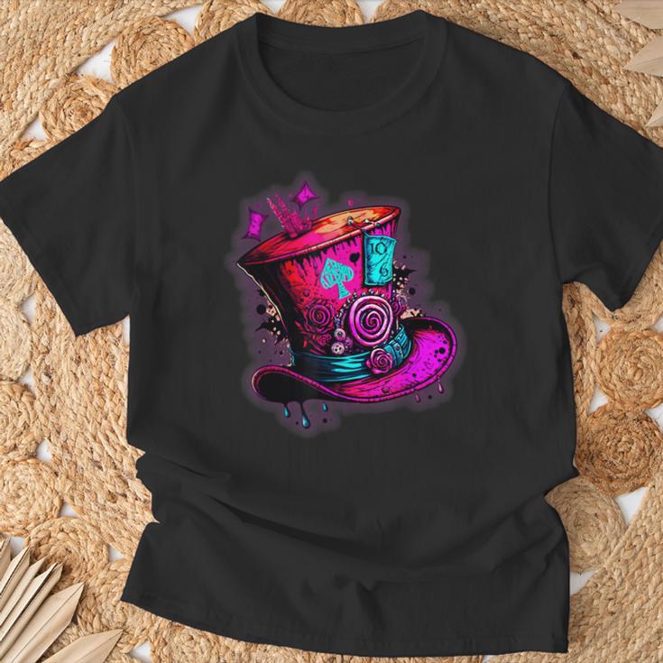 We're All Mad Here Pink Steampunk Alice In Wonderland Hat T-Shirt Geschenke für alte Männer