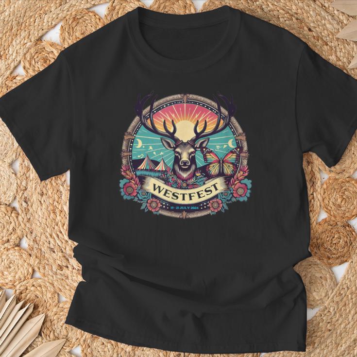 Westfest Retro Stag T-Shirt Geschenke für alte Männer