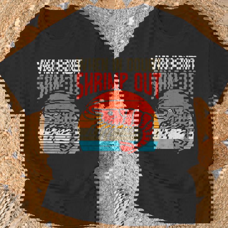When In Doubt Shrimp Out Retro Bjj Brazilian Jiu Jitsu Camiseta unisex Regalos para ancianos