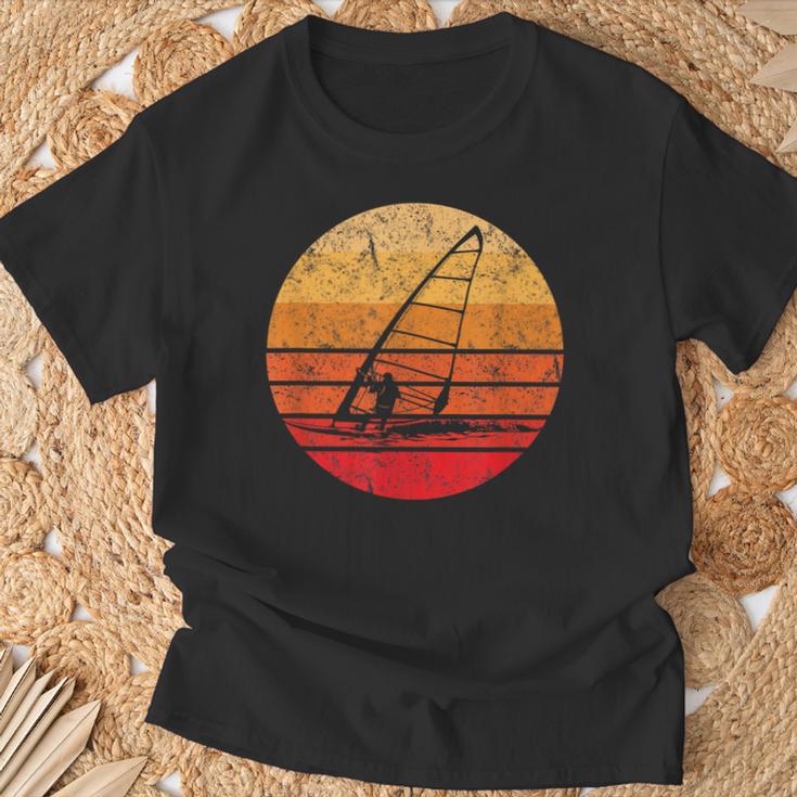 Windsurf Retrointage Sunset T-Shirt Geschenke für alte Männer