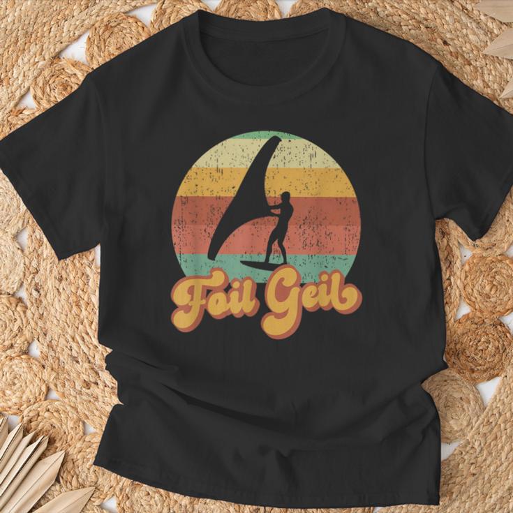 Wing Surf Foiling Foiler Retrointage Surfer Foil Geil T-Shirt Geschenke für alte Männer