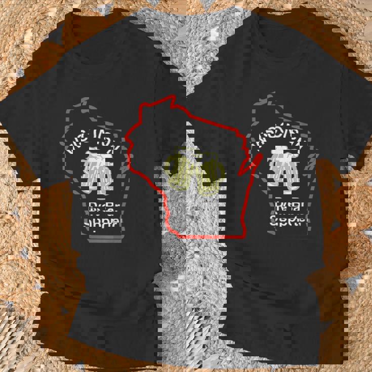 Wisconsin Dive Bars Supporter Adventure T-Shirt Gifts for Old Men