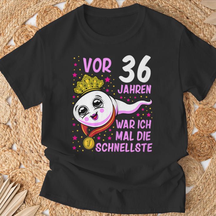 Women's Or 36 Jahren War Ich Mal Die Fastelste 36Th Birthday T-Shirt Geschenke für alte Männer