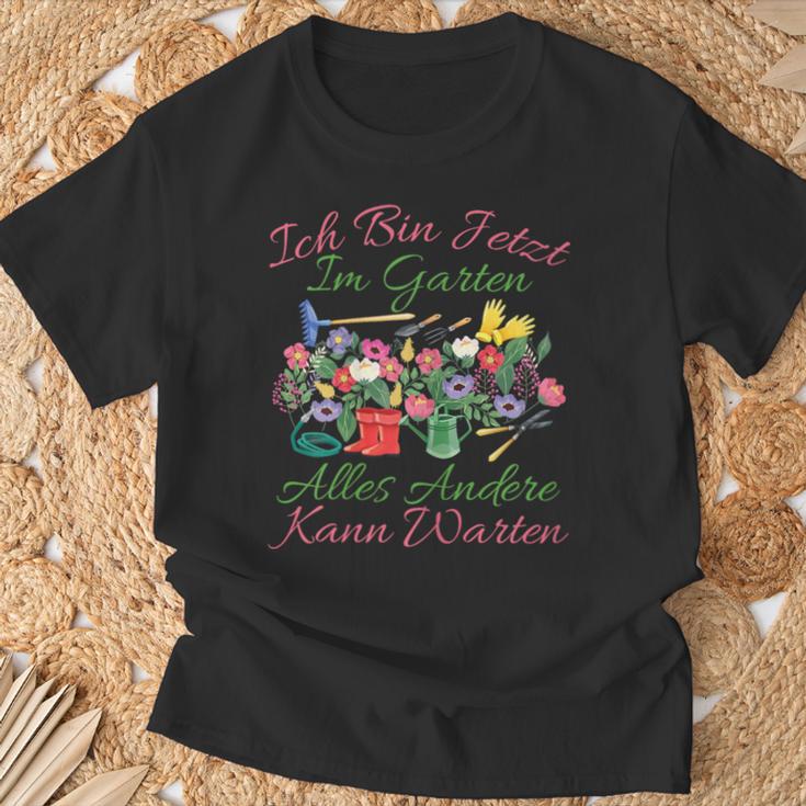 Women's Bin Im Garten Alles Andere Kann Warten Gärtner Hobbygärtner T-Shirt Geschenke für alte Männer