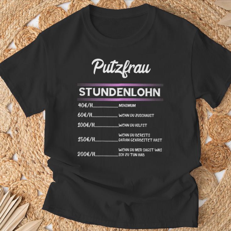 Women's Cleaning Woman “Zeitwhn Putzkraft Putzfee” T-Shirt Geschenke für alte Männer