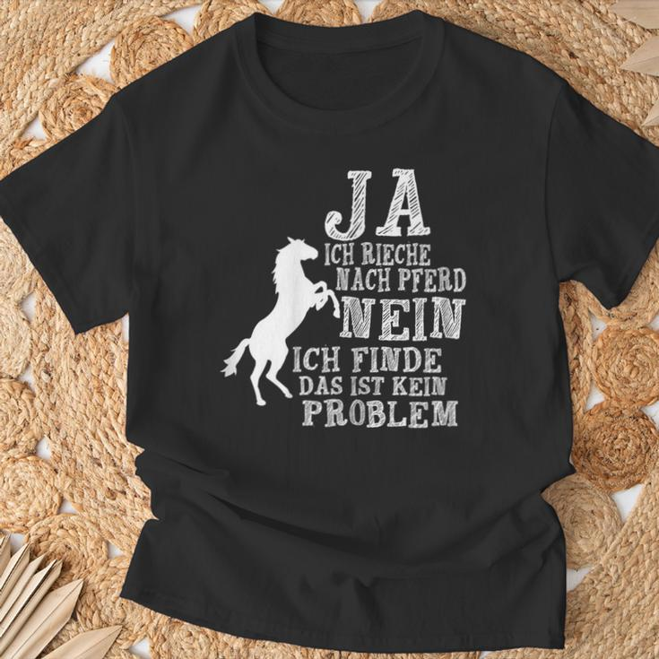 Women's Ja Ich Rieche Nach Pferde Horse Sayings Horse Girl T-Shirt Geschenke für alte Männer