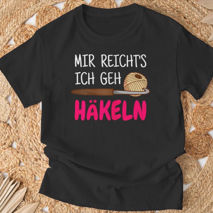 Women's Mir Richts Ich Geh Crochet Saying T-Shirt Geschenke für alte Männer