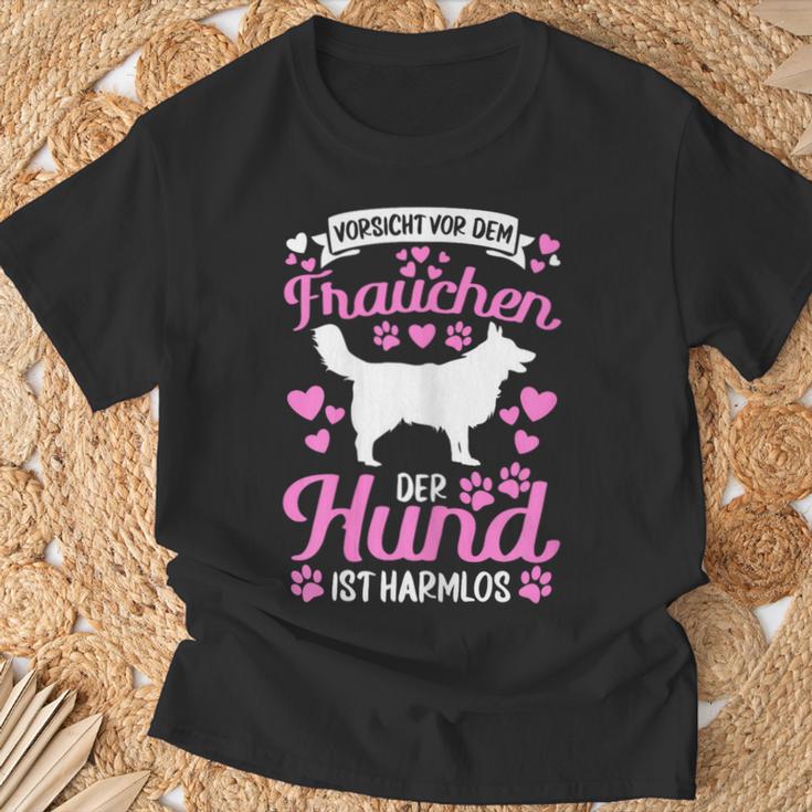 Women's Orsichtor Dem Frauchen Hund Ist Harmlos T-Shirt Geschenke für alte Männer