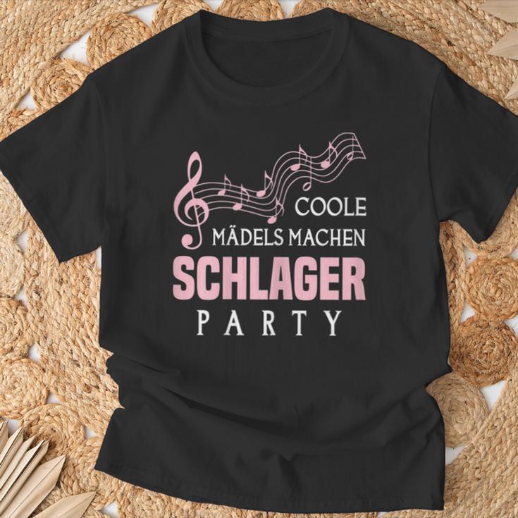 Women's Schlager Hit Party Music Hit Music Quote T-Shirt Geschenke für alte Männer