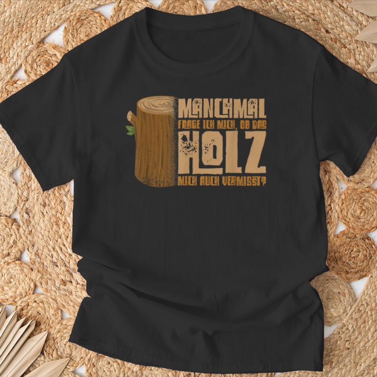 Wooden With Slogan For Holzverversteher T-Shirt Geschenke für alte Männer