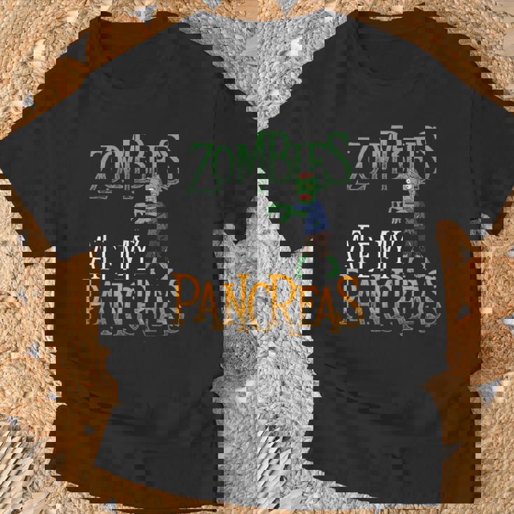 Zombies Comió Mi Páncreas T1d Diabetic Diabetes Conciencia Camiseta unisex Regalos para ancianos