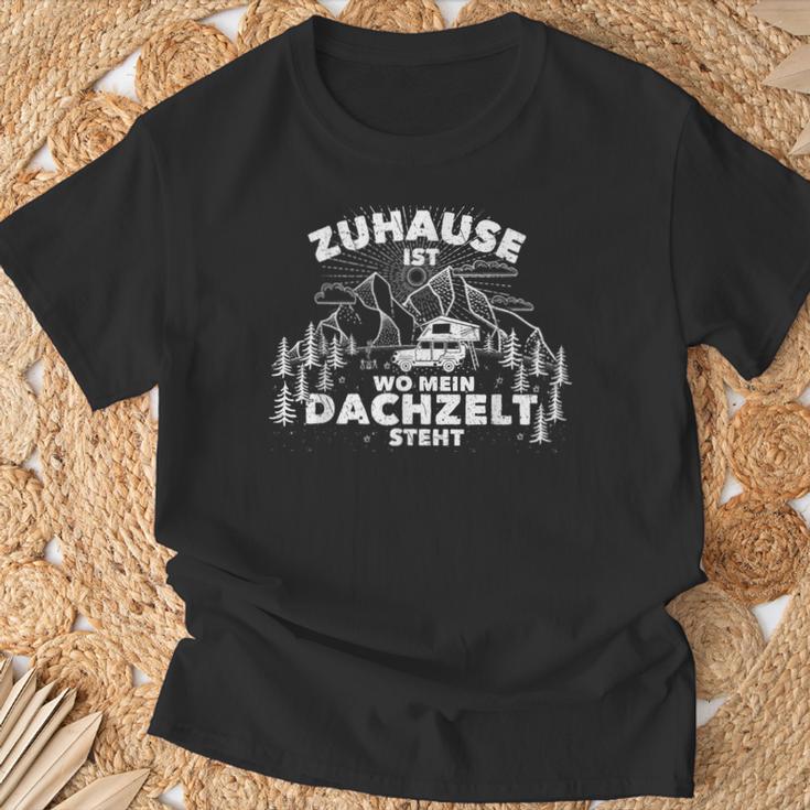 Zuhause Ist Wo Mein Dachzelt Steht Car Roof Tent Accessory T-Shirt Geschenke für alte Männer