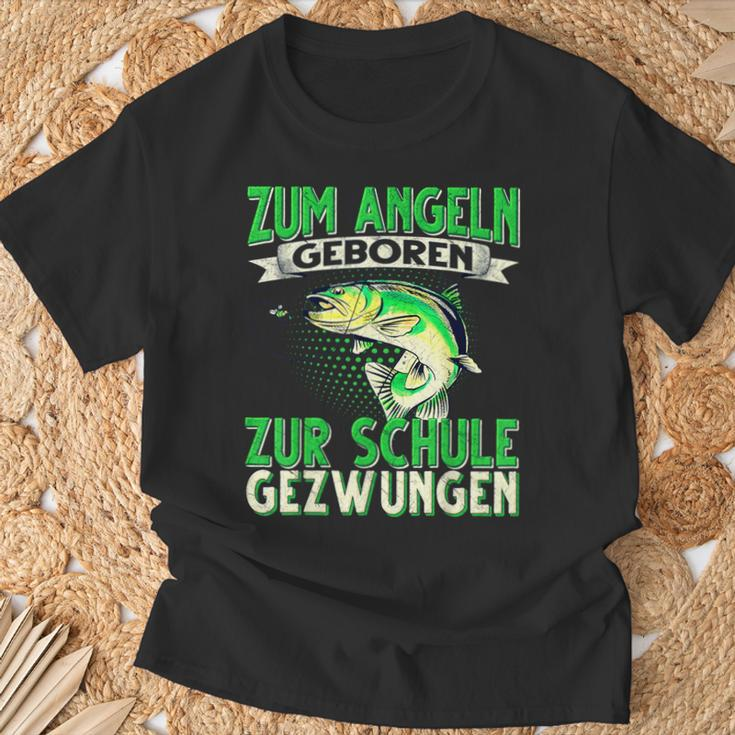 Zum Angeln Geboren Zum Angeln Geboren Zur Schule Gezw T-Shirt Geschenke für alte Männer