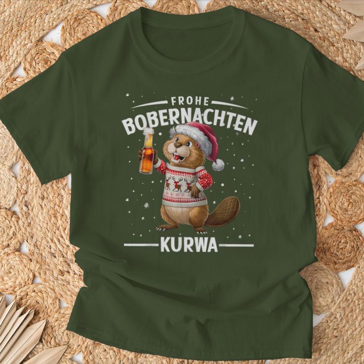 Bòbr Kurwa Bober Xmas Merry Bober Nights Bober Xmas Beer T-Shirt Geschenke für alte Männer