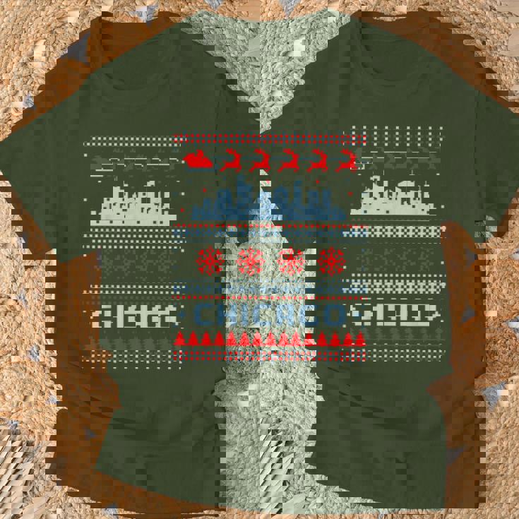 Chicago Gifts, Chicago Skyline Shirts, Ugly Christmas Shirts, Chicago Flag Shirts, Chicago Shirts, Fan Shirts